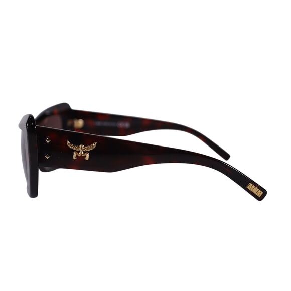 MCM Rectangle Cat Eye Sunglasses - Red Havana / Brown - NWT - Picture 3 of 8